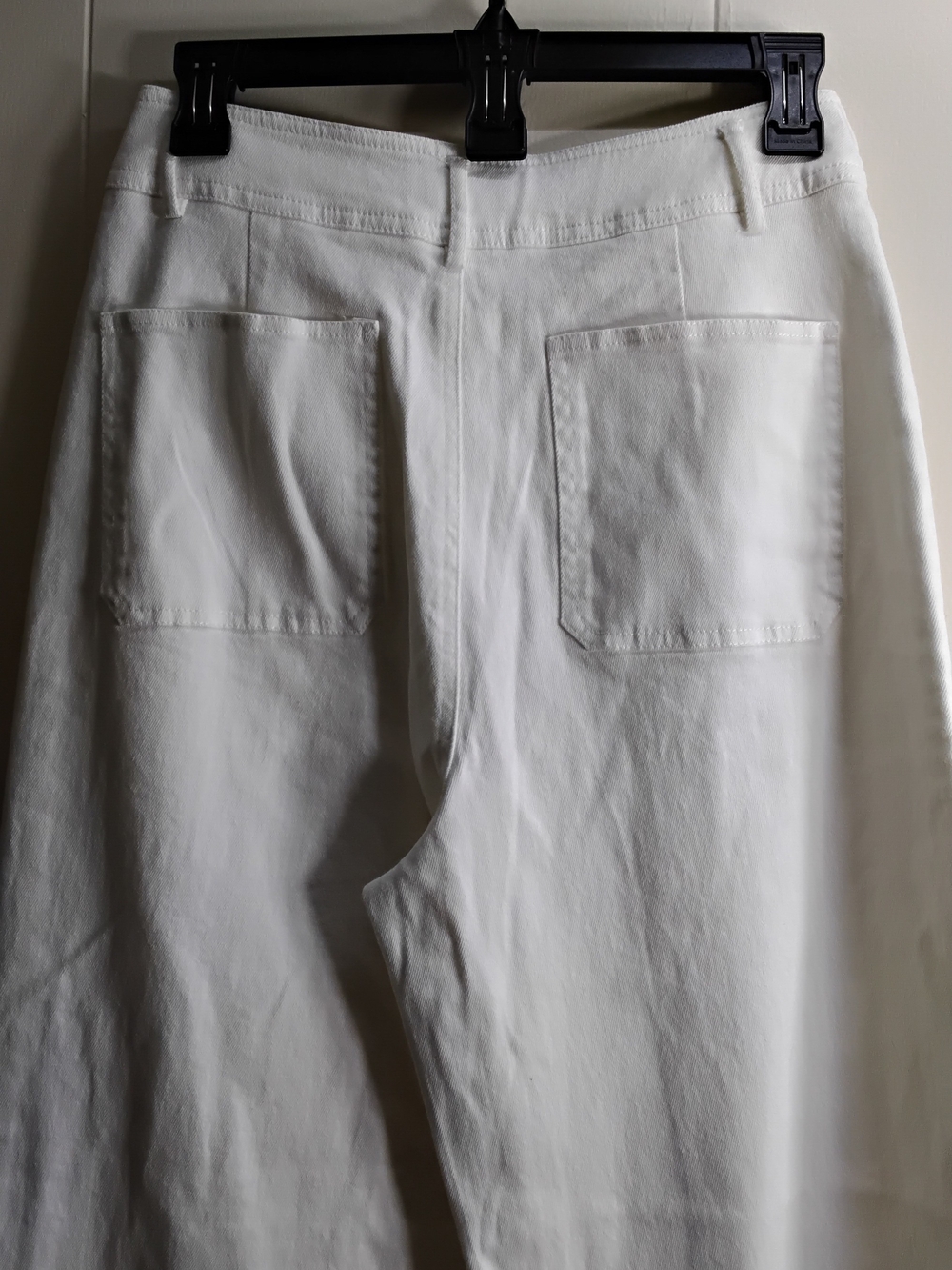 mittoshop White Wide-Leg Jeans - High-Rise Flare - Picture 4 of 5
